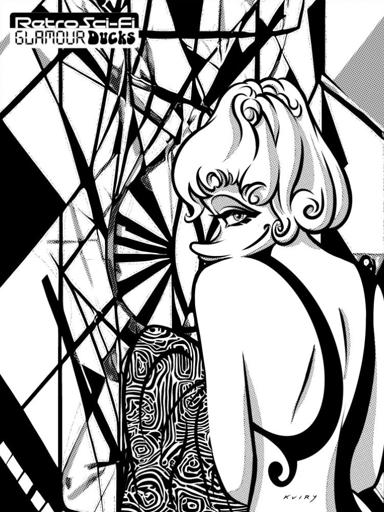 Retro SciFi Glamour Duck No.2